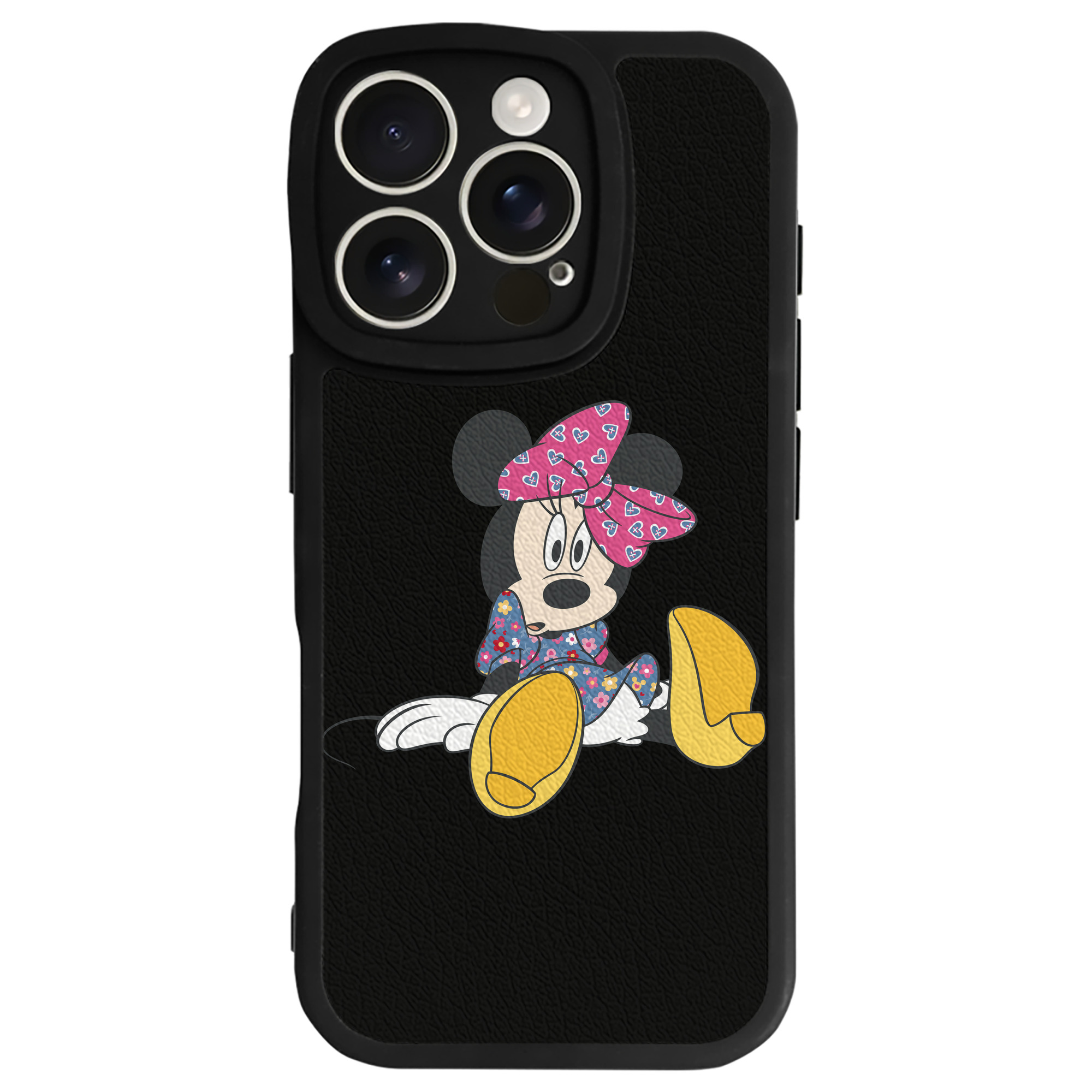 （画像用） ミッキーマウス Mickey Mouse 【iPhone 16シリーズ対応】シリコンスマホケース（レザー調） 材質：シリコン